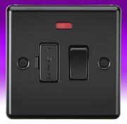 Rounded Edge - Switched/Unswitched Spurs & Flex Outlet Plates - Matt Black product image 2