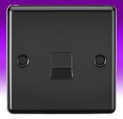 Rounded Edge - Telephone & RJ45 Outlets - Matt Black product image