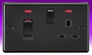 Rounded Edge - Cooker Control Unit  - Matt Black product image