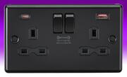 Rounded Edge - Sockets with USB - Matt Black product image 2