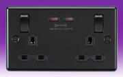 Rounded Edge - Sockets with USB - Matt Black product image 3