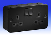 Knightsbridge Metalclad Sockets - Textured Sand Black product image