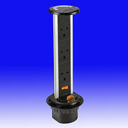 13A 3 Gang Pop Up Socket - Black Finish - IP54 product image