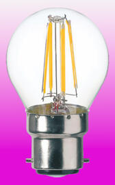 LED Filament Golf Ball Lamp - 6W Clear Dimmable product image