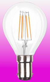 LED Filament Golf Ball Lamp - 6W Clear Dimmable product image 3