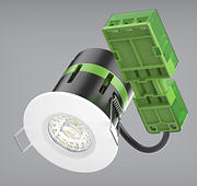 LEDlite TriColour LED Fire Rated Downlight  8w - White Bezel - IP65 product image