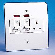 MK Logic Plus White Metal Sq Flush Switch product image