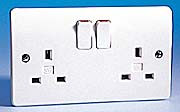 MK Logic Plus White 13 Amp Switched Sockets product image
