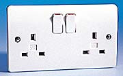 MK Logic Plus White 13 Amp Switched Sockets product image
