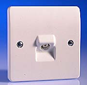 MK Logic Plus White Tv Coaxial Sockets product image