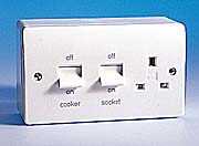 MK Logic Plus White Surface Cooker Switches product image