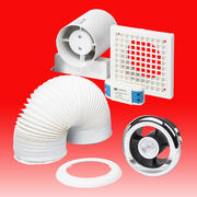 Monsoon  - 100mm (4 Inch) Shower Timer Fan and LED Light Kit product image