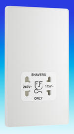 BG Evolve - Dual Voltage Shaver Socket 115/240V - Pearlescent White product image