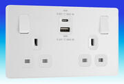 BG Evolve - 13A Switched USB Sockets - Pearlescent White product image 4