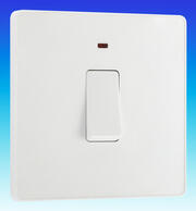 BG Evolve - 20 Amp DP Switch c/w LED - Pearlescent White product image