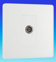 BG Evolve - TV Coaxial Aerial Socket - Pearlescent White product image