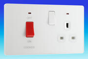 BG Evolve - 45 Amp Cooker Socket Control Units c/w LED - Pearlescent White product image