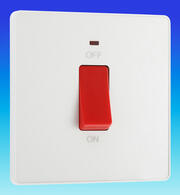 BG Evolve - 45 Amp Cooker Socket Control Units c/w LED - Pearlescent White product image 3