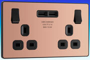 BG Evolve - 13A Switched USB Sockets - Polished Copper product image