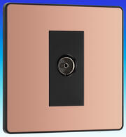 BG Evolve - TV Coaxial Aerial Socket - Polished Copper product image