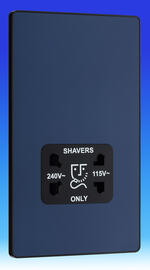BG Evolve - Dual Voltage Shaver Socket 115/230v - Matt Blue product image