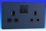 BG Evolve - 13 Amp DP Switched Sockets - Matt Blue product image