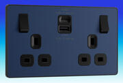 BG Evolve - 13A Switched USB Sockets - Matt Blue product image