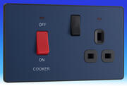 BG Evolve - 45 Amp Cooker Socket Control Unit c/w LED - Matt Blue product image