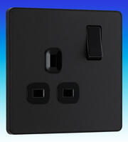 BG Evolve - 13 Amp DP Switched Sockets - Matt Black product image 2