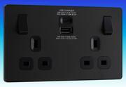 BG Evolve - 13A Switched USB Sockets - Matt Black product image