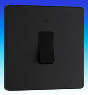 BG Evolve - 20 Amp DP Switch c/w LED - Matt Black product image