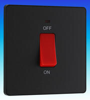 BG Evolve - 45 Amp Cooker Socket Control Units c/w LED - Matt Black product image 3