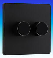 BG Evolve - 200w LED Push Dimmers - Matt Black product image 2