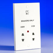 Telco White Shaver Socket product image