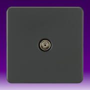 Knightsbridge - Screwless Flatplate - TV & Satellite Outlets - Anthractie product image