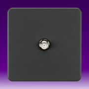 Knightsbridge - Screwless Flatplate - TV & Satellite Outlets - Anthractie product image 3