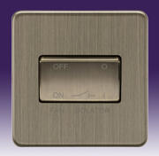 Screwless Flatplate - Fan Switch - Antique Brass product image