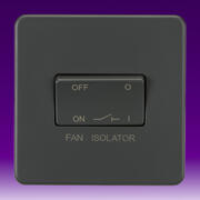 Knightsbridge - Screwless Flatplate - Fan Switch - Anthracite product image