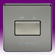 Screwless Flatplate - Black Nickel Fan Switch product image