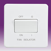 Screwless Flatplate - Matt White Fan Switch product image