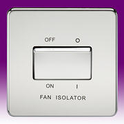 Screwless Flatplate - Polished Chrome Fan Switch product image