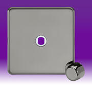 1 Gang Dimmer Plate c/w Matching Knob - Black Nickel product image