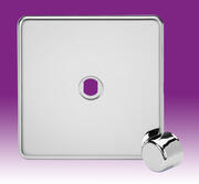 1 Gang Dimmer Plate c/w Matching Knob - Polished Chrome product image