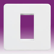 Euro Data Grid Plate  - Matt White product image