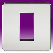 Euro Data Grid Plate - Polished Chrome product image