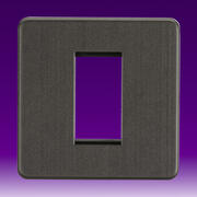 Knightsbridge - Euro Data Grid Plate - Smoked Bronze product image