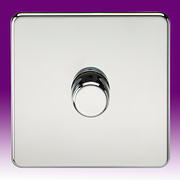 Screwless Flatplate - Polished Chrome Dimmer Switches product image