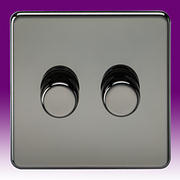 Screwless Flatplate - Black Nickel Dimmer Switches product image 2