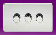 Screwless Flatplate - Polished Chrome Dimmer Switches product image 3