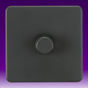 Knightsbridge - Screwless Flatplate - Dimmer Switches - Anthracite product image